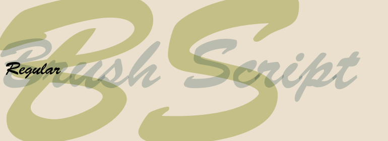 Brush Script: handwritten or paintbrush font effect.