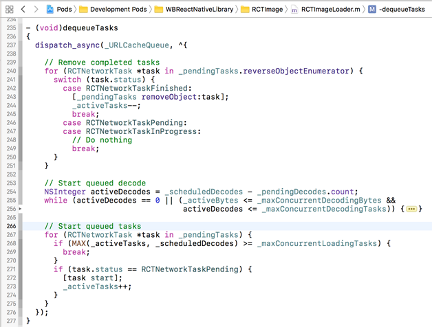 图 16  dequeueTasks 方法定义